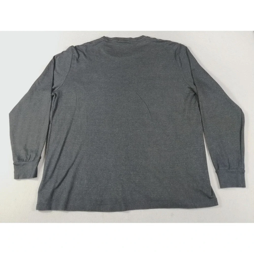 Polo Ralph Lauren Shirt‎ Mens XL Gray Custom Slim Fit Long Sleeve Pony Logo Tee